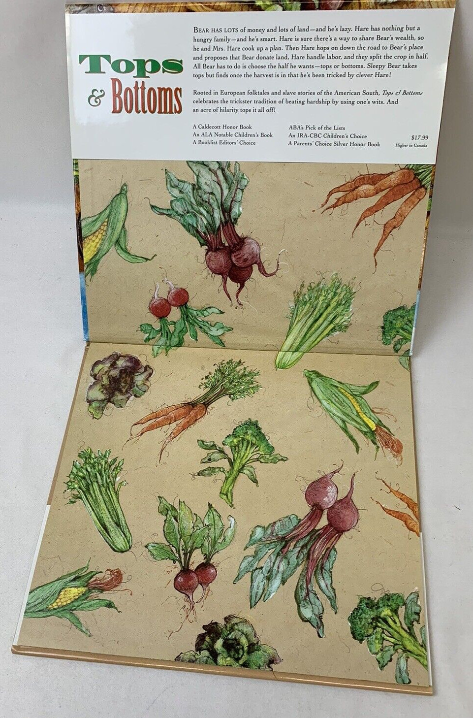 SIGNED Tops & Bottoms Adapted & Illustrated Janet Stevens 1995 HC/DJ Caldecott