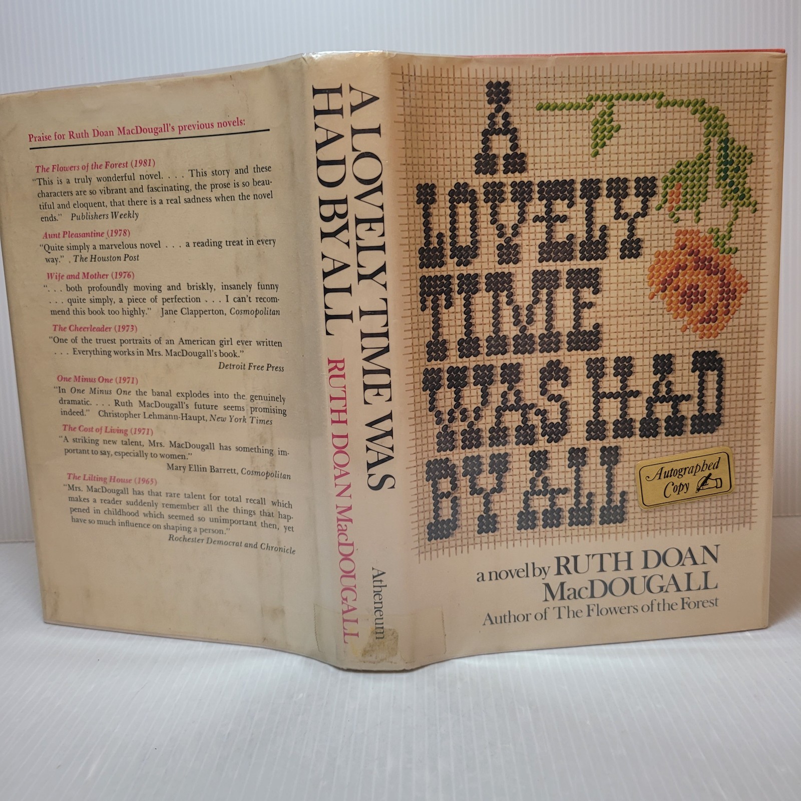 A Lovely Time Was Had By All by Ruth Doan MacDougall ~Vtg HC w/ DJ Signed 1st Ed