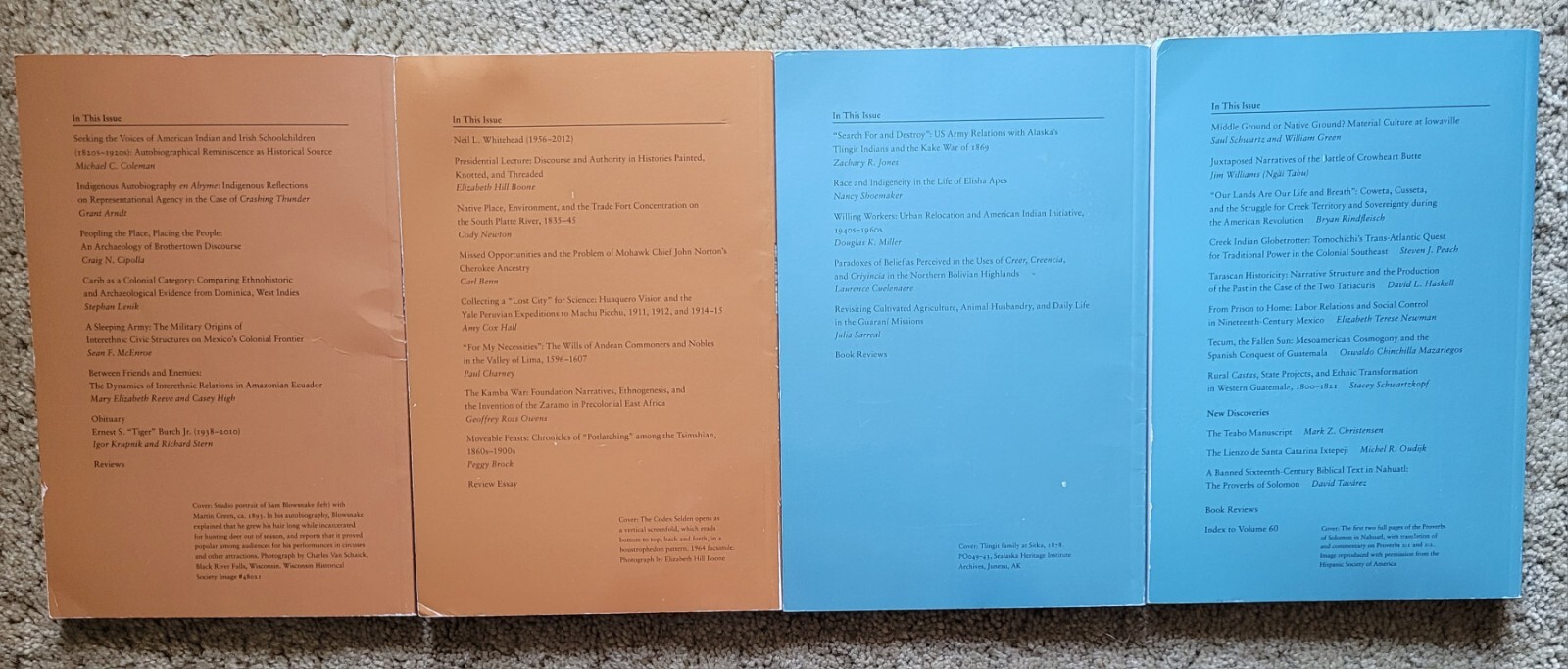 Ethnohistory (20 Volumes), Duke University Press (2005-2021) #1