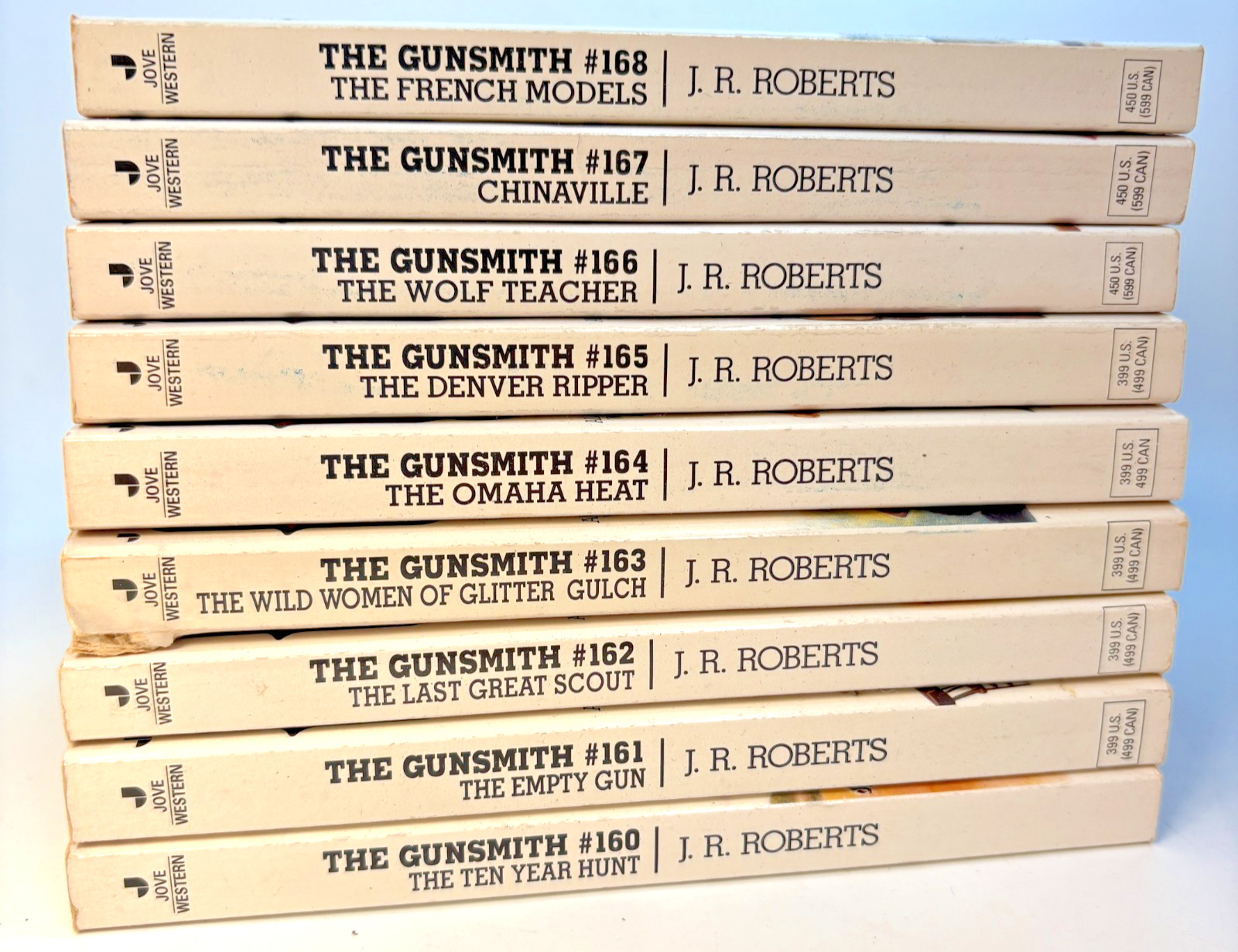 The Gunsmith Series – JR Roberts Lot of 9 Paperbacks Vols. #160-168