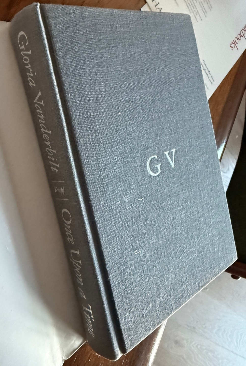 Once Upon a Time: A True Story Gloria Vanderbilt First Signed Edition REDUCED